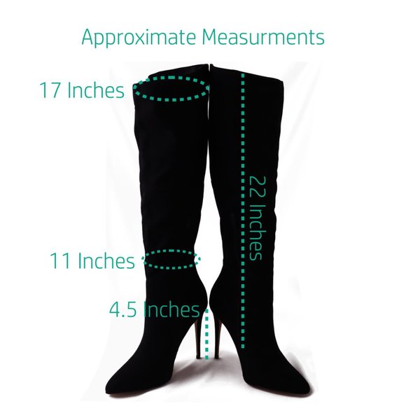 Tall Stiletto Black Boots - Picture 2 of 8